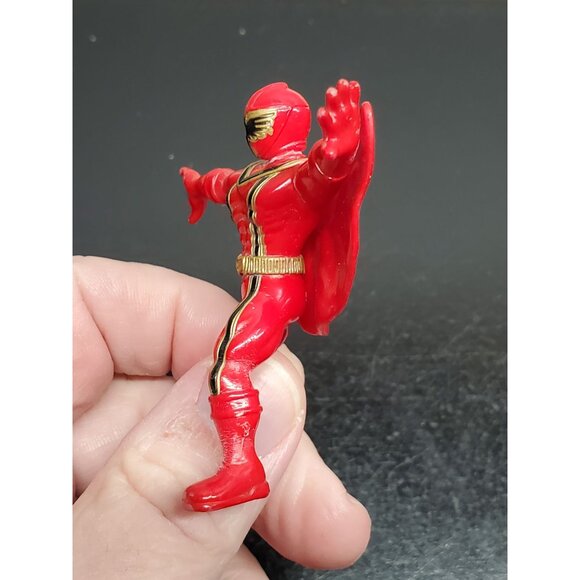 Red Superhero Action Figure With Cape - BVS Markings - Retro Collectible Toy - Picture 2 of 8